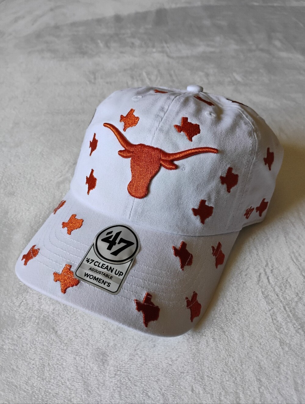 NWT Texas Longhorns White Confetti Hat | '47 Brand Relaxed Fit | OSFA